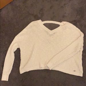 white v neck sweater